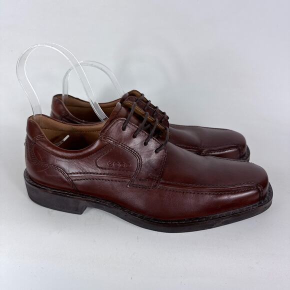 Ecco Seattle Oxford Shoes Men\'s 9.5 Brown Leather Lace-Up Classic Formal main image 7